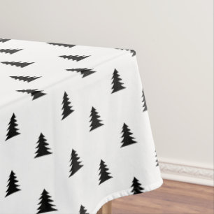 Eenvoudig Chic Monochromatische Pinetree Kerstmis Tafelkleed