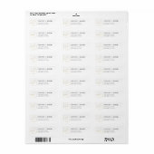 Eenvoudig Chic Monogram Weduwadres Etiket (Full Sheet)