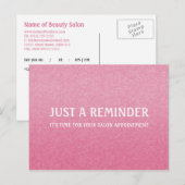 Eenvoudig Chic Pink Salon Appointinder Briefkaart (Voorkant / Achterkant)
