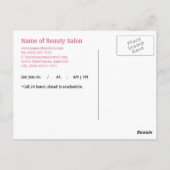 Eenvoudig Chic Pink Salon Appointinder Briefkaart (Achterkant)