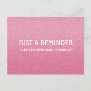 Eenvoudig Chic Pink Salon Appointinder Briefkaart