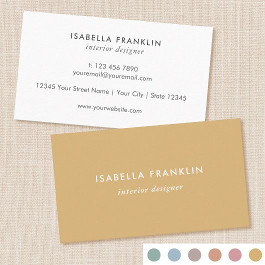 Eenvoudig Chic Professioneel Minimalistisch Goud Visitekaartje