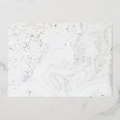 Eenvoudig Chic Real Folie Foto geboorteaankondigin Uitnodiging (Achterkant)