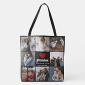 Eenvoudig Chic Red Heart 8 Fotocollage oma Tote Bag (Voorkant)