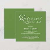 Eenvoudig Chic Rehearsal Dinner Uitnodiging (Voorkant / Achterkant)