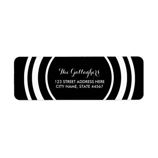 Eenvoudig Chic Return Address Labels (Voorkant)