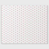 Eenvoudig Chic Rode Stippenpatroon Op Wit Cadeaupapier (Vlak)