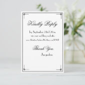 Eenvoudig chic script elegante bruiloft website RS Informatiekaartje (Staand voorkant)