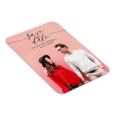 Eenvoudig Chic Script  Huwelijk Save The Date Foto Magneet (Rechterzijde)