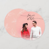 Eenvoudig Chic Script Trouw Save The Date Foto Kaart (Voorkant / Achterkant)