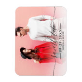 Eenvoudig Chic Script Trouw Save The Date Foto Magneet (Verticaal)