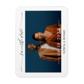 Eenvoudig Chic Script Trouw Save The Date Foto Magneet (Verticaal)