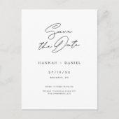 Eenvoudig Chic Script Weddenschap Save the Date Uitnodiging Briefkaart (Voorkant)
