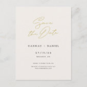 Eenvoudig Chic Script Weddenschap Save the Date Uitnodiging Briefkaart (Voorkant)