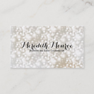 Eenvoudig Chic Silver en Gold Bokeh Visitekaartjes