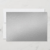 Eenvoudig Chic Silver Foil Foto geboorteaankondigi Aankondiging (Achterkant)