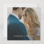 Eenvoudig Chic Square Weddenschap Save the Date Sj (Voorkant)