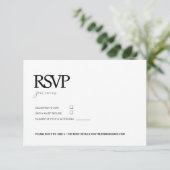 Eenvoudig chic · Stijlvol modern minimalistisch · RSVP Kaartje (Staand voorkant)