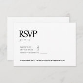 Eenvoudig chic · Stijlvol modern minimalistisch · RSVP Kaartje (Voorkant / Achterkant)