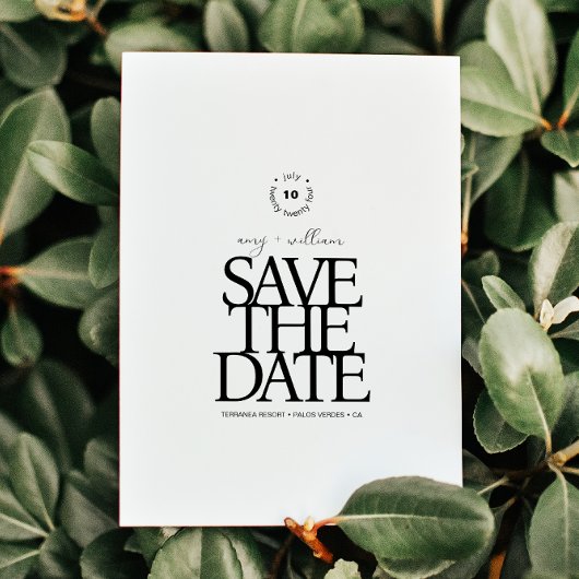 Eenvoudig chic · Stijlvol modern minimalistisch ·  Save The Date