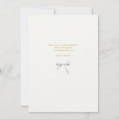 Eenvoudig chic & trendy lint | Gebroken witte brui Kaart (Achterkant)