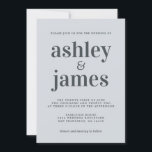 Eenvoudig Chic Typography Pastel Blue Wedding Kaart<br><div class="desc">Eenvoudige en chic bruiloft-uitnodigingen zijn niet-zwart, stijlvol, elegant en modern, op een pastelblauwe achtergrond. Voeg gewoon je trouwgegevens toe. Exclusief voor u ontworpen door Happy Dolphin Studio. Neem contact met ons op via happydolphinstudio@outlook.com als je hulp of overeenkomende producten nodig hebt. We helpen je graag om van je bruiloft de...</div>