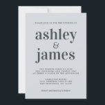 Eenvoudig Chic Typography Pastel Blue Wedding Kaart<br><div class="desc">Eenvoudige en chic bruiloft-uitnodigingen zijn niet-zwart, stijlvol, elegant en modern, op een pastelblauwe achtergrond. Voeg gewoon je trouwgegevens toe. Exclusief voor u ontworpen door Happy Dolphin Studio. Neem contact met ons op via happydolphinstudio@outlook.com als je hulp of overeenkomende producten nodig hebt. We helpen je graag om van je bruiloft de...</div>