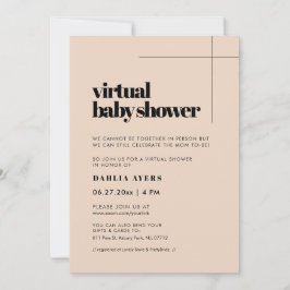 Eenvoudig chic virtueel baby shower kaart