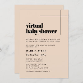 Eenvoudig chic virtueel baby shower kaart