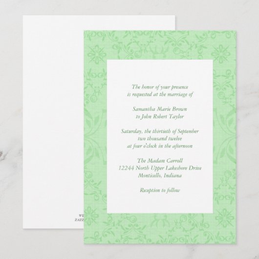 Eenvoudig chic Wedding-uitnodigingen Kaart (Voorkant / Achterkant)