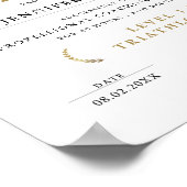 Eenvoudig Chic White Afstudeerder Diploma Gold Lau Poster (Hoek)