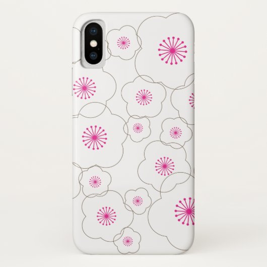 Eenvoudig Chic White Cherry Blossom Case-Mate iPhone Case (Achterkant)