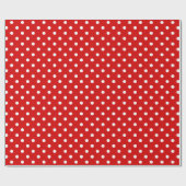 Eenvoudig Chic Wit Stippenpatroon Op Rood Cadeaupapier (Vlak)