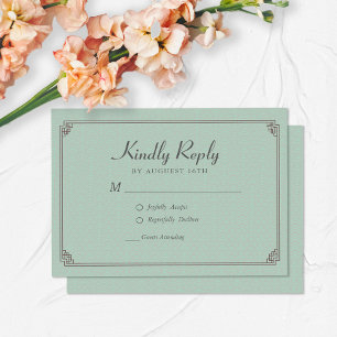 Eenvoudig Chinees traditioneel patroon RSVP Kaartje