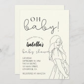 Eenvoudig chique Baby shower Kaart (Voorkant / Achterkant)