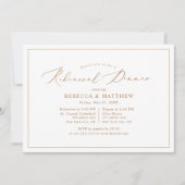 Eenvoudig & chique bruiloft repetitie diner kaart (Voorkant)