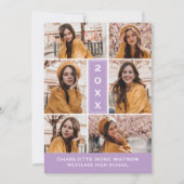 EENVOUDIG CHIQUE FOTOCOLLAGE AFSTUDEREN UITNODIGIN KAART (Voorkant)