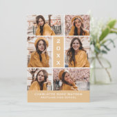 EENVOUDIG CHIQUE FOTOCOLLAGE AFSTUDEREN UITNODIGIN KAART (Staand voorkant)