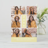 EENVOUDIG CHIQUE FOTOCOLLAGE AFSTUDEREN UITNODIGIN KAART (Staand voorkant)