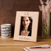 Eenvoudig chique gepersonaliseerd monogram en naam gegraveerde lijstjes