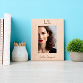 Eenvoudig chique gepersonaliseerd monogram en naam gegraveerde lijstjes