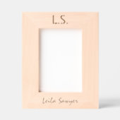 Eenvoudig chique gepersonaliseerd monogram en naam gegraveerde lijstjes (Voorkant)