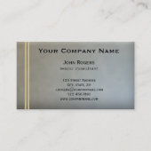 Eenvoudig chique grijs blauw goud visitekaartje (Voorkant)