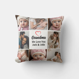 Eenvoudig & chique | Hart Fotocollage voor oma Kussen