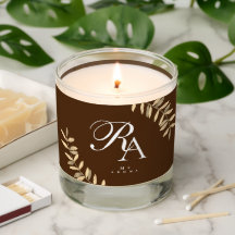 Eenvoudig Chique Monogram Bruin