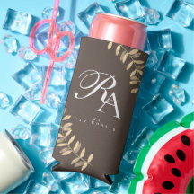 Eenvoudig Chique Monogram Bruin