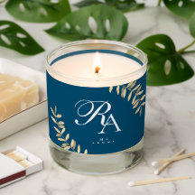 Eenvoudig Chique Monogram Turquoise