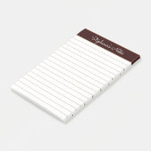 Eenvoudig chocolade bruin, op maat gemaakt post-it® notes (Schuin)