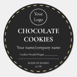 Eenvoudig chocolade Chip Cookie Sticker Eigen labe
