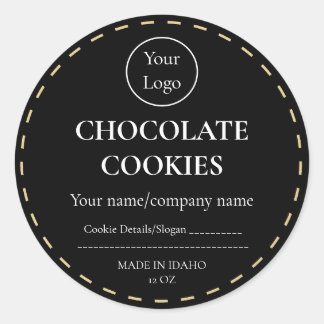 Eenvoudig chocolade Chip Cookie Sticker Eigen labe